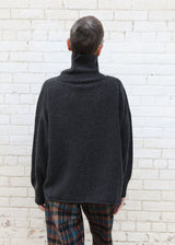 Cashmere High Neck Sweater - Charcoal
