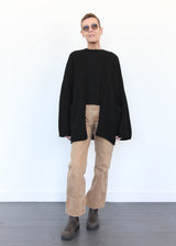 Open Cardigan - Black Melange