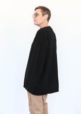 Open Cardigan - Black Melange