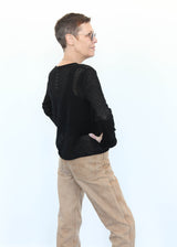 Pointelle Cardigan - Black