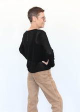 Pointelle Cardigan - Black