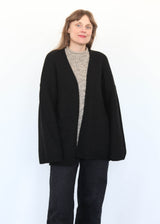 Open Cardigan - Black Melange