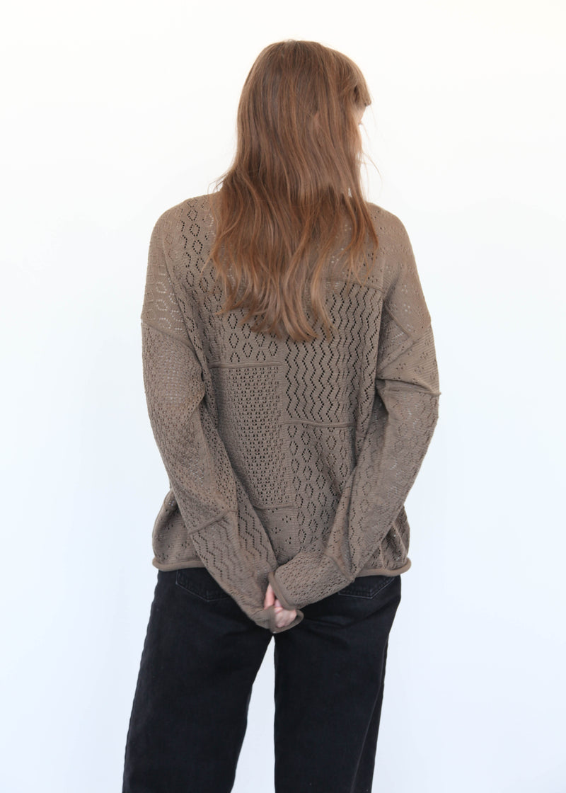 Mix Pointelle Crewneck - Earth