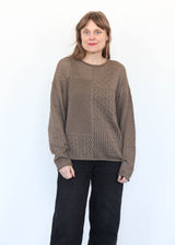 Mix Pointelle Crewneck - Earth