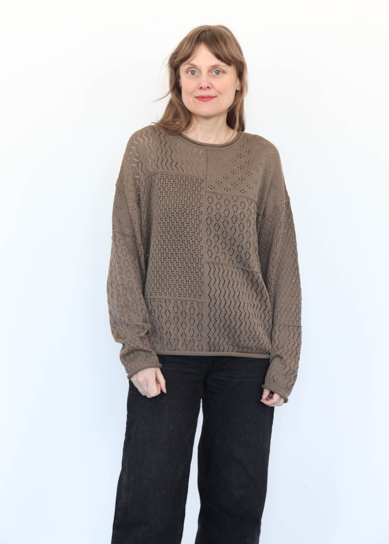 Mix Pointelle Crewneck - Earth