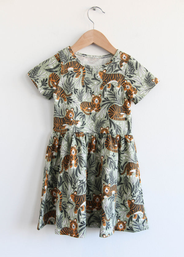 Alberta Dress - Dreaming Tigers Green