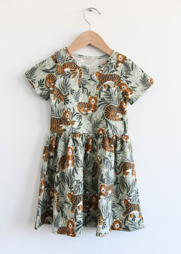 Alberta Dress - Dreaming Tigers Green