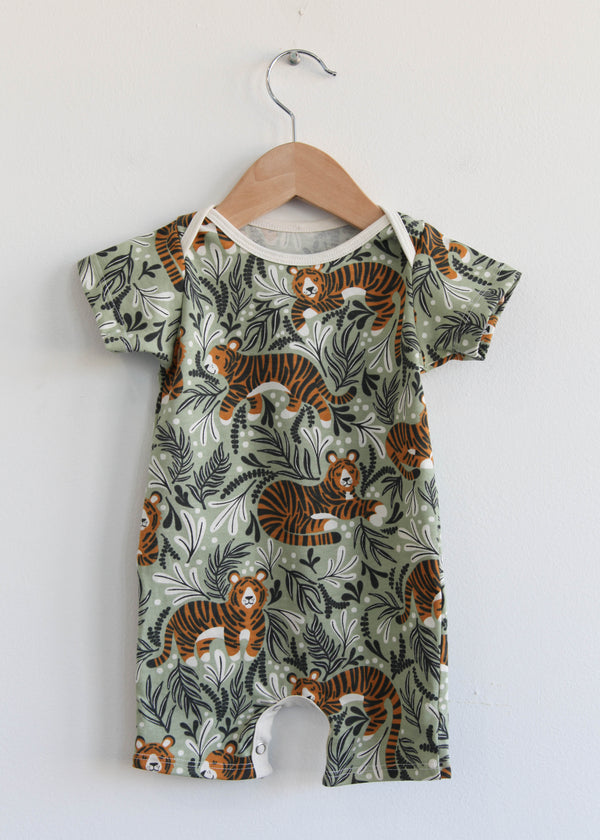 Summer Romper - Dreaming Tigers Green