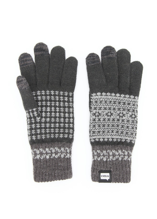 Fleur Gloves - Charcoal/Dark Gray/Gray