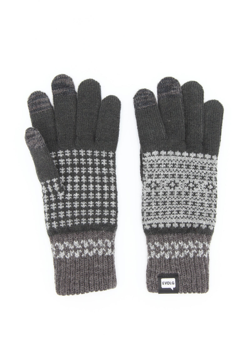 Fleur Gloves - Charcoal/Dark Gray/Gray