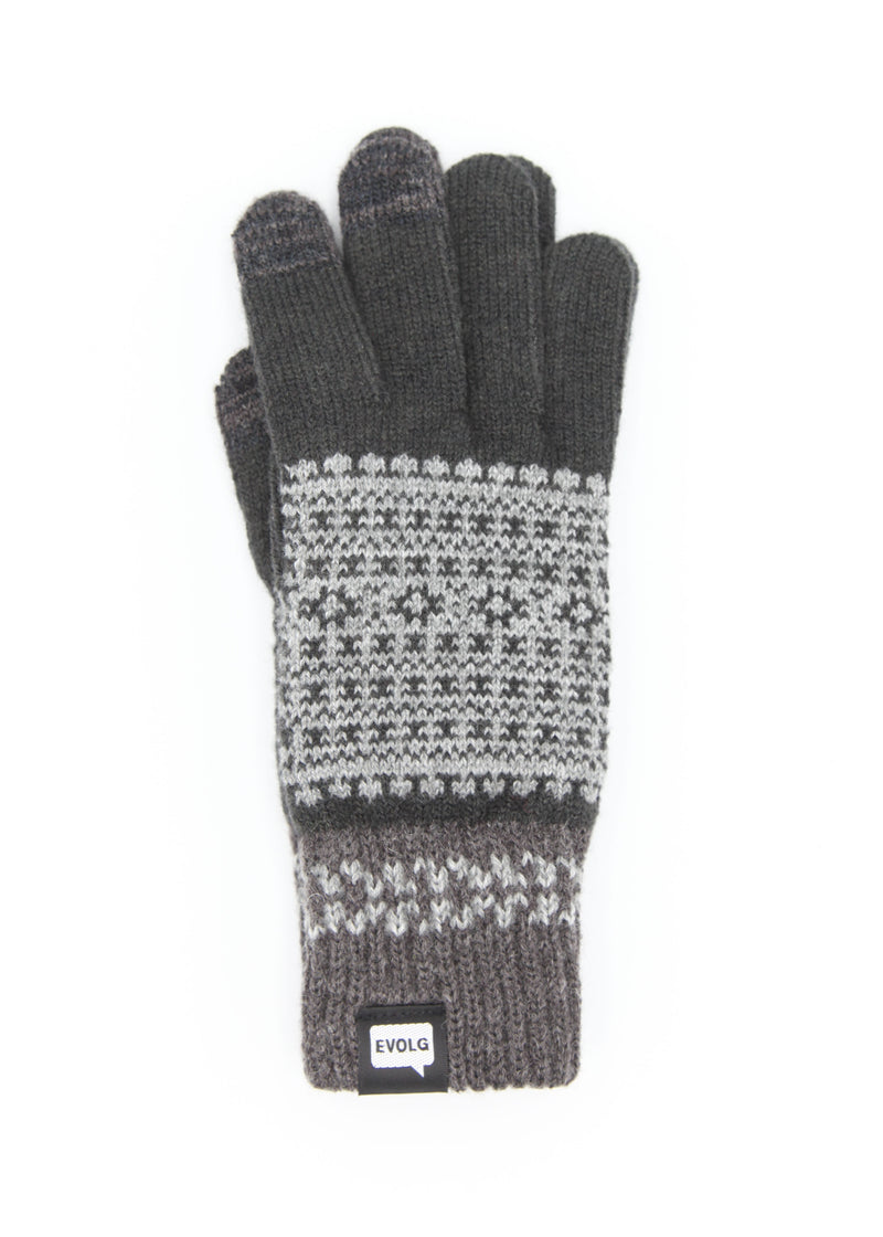Fleur Gloves - Charcoal/Dark Gray/Gray