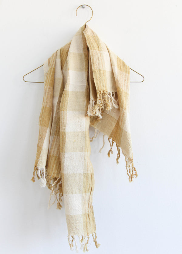 Gold Check Kitchen Towel