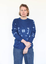 Indigo Sweatshirt - Geometric Design