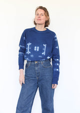 Indigo Sweatshirt - Geometric Design