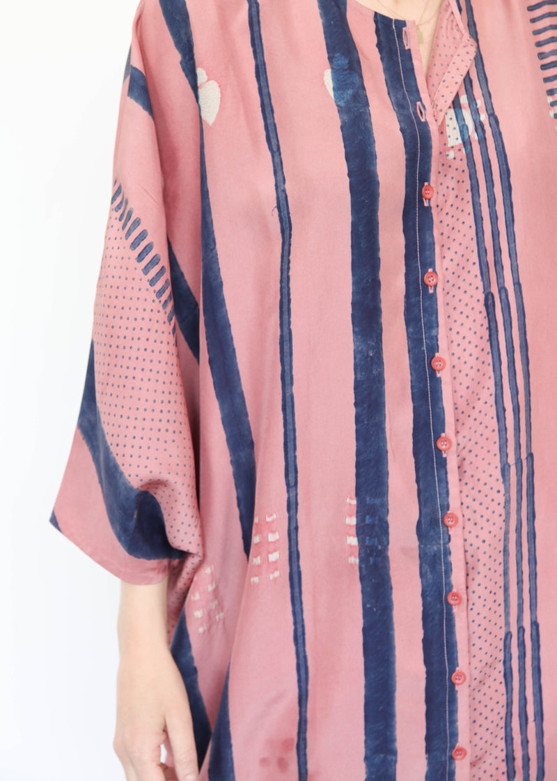 Chalk Pink Silk Shirt/Dress