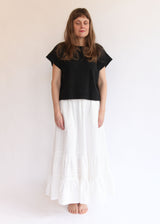 Tuck Gathered Skirt - White OS