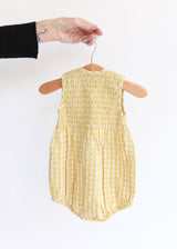 Baby Smock Suit - Lemon Checks