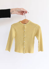 Baby Rib Cardigan - Dried Lemon