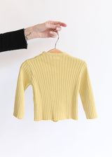 Baby Rib Cardigan - Dried Lemon