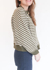 Striped Bomber - Olive