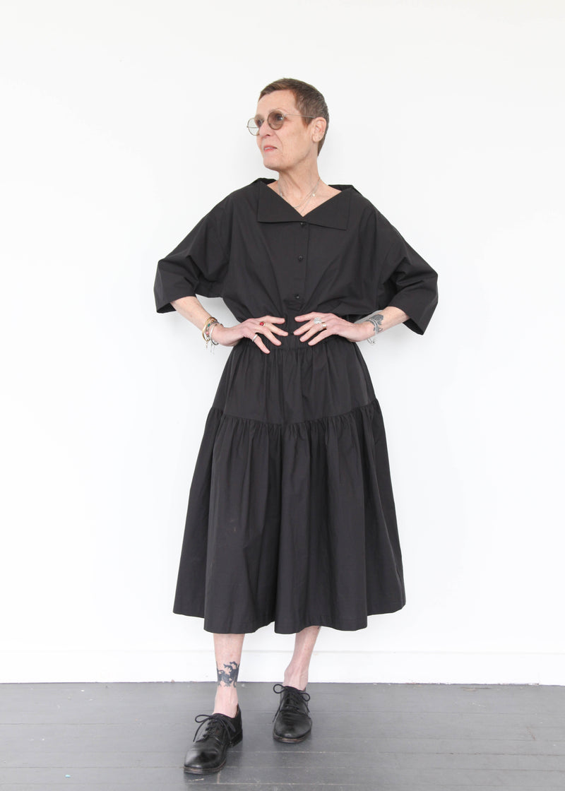 Gathered Culottes - Black
