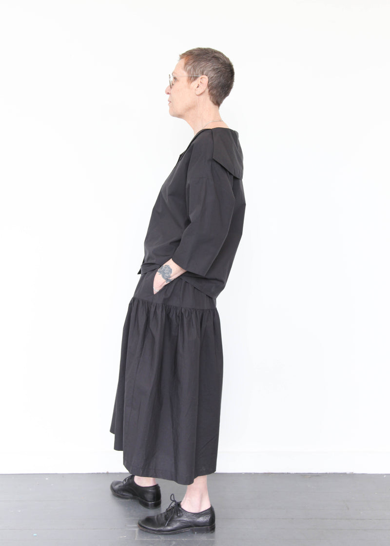 Gathered Culottes - Black
