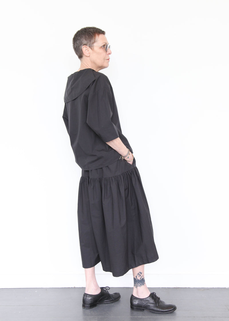Gathered Culottes - Black