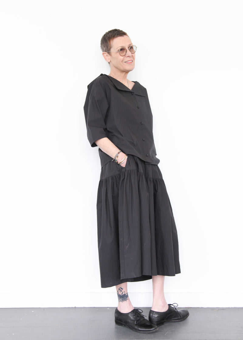 Gathered Culottes - Black
