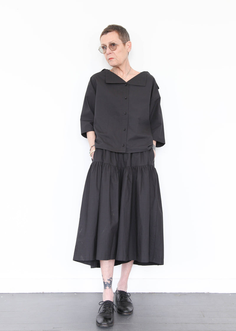 Gathered Culottes - Black