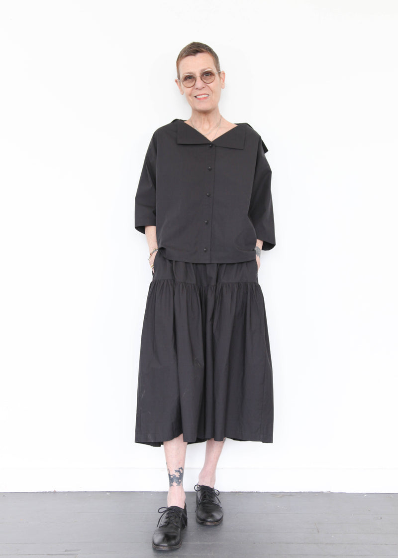 Gathered Culottes - Black