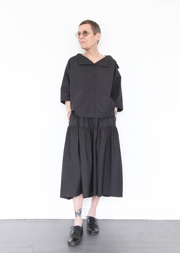 Sailor Collar Top - Black
