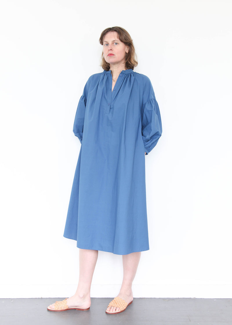 Balloon Sleeve Dress - Blue
