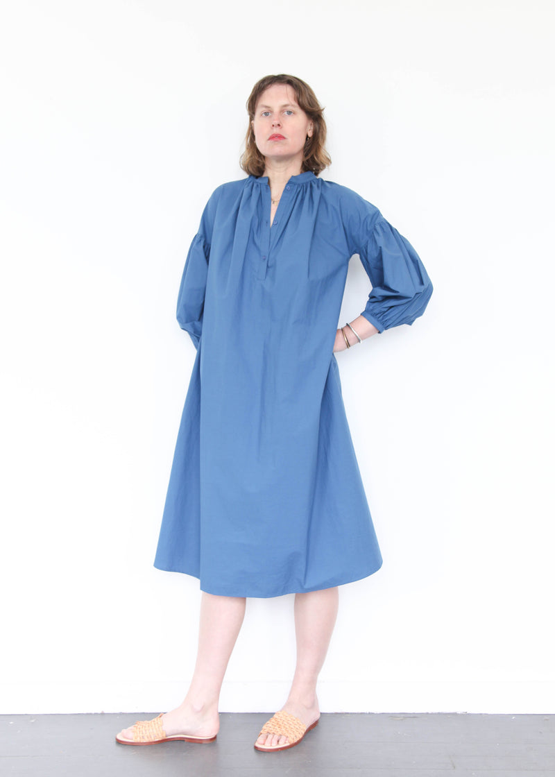 Balloon Sleeve Dress - Blue