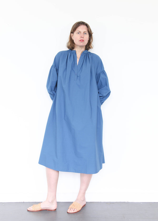 Balloon Sleeve Dress - Blue
