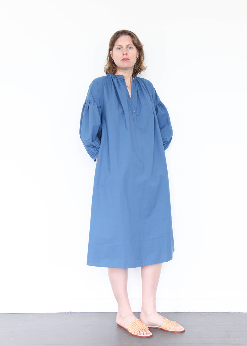 Balloon Sleeve Dress - Blue
