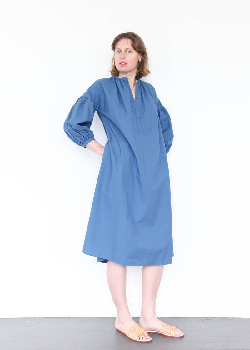 Balloon Sleeve Dress - Blue