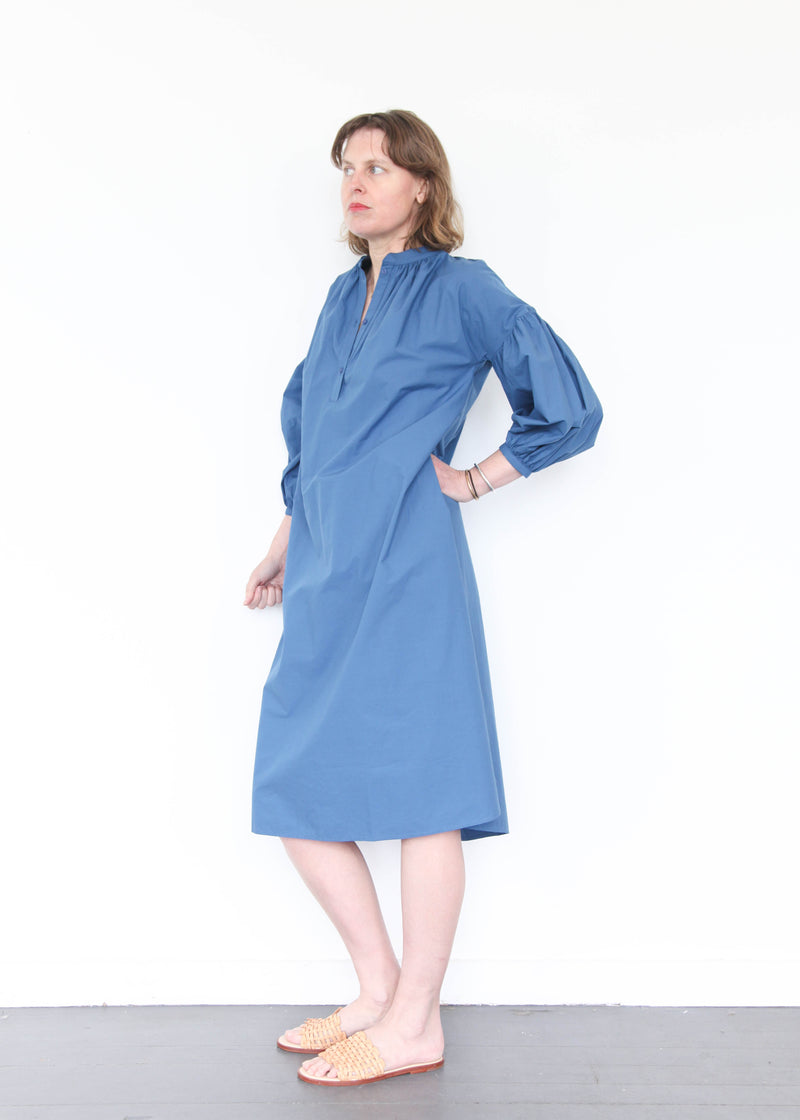 Balloon Sleeve Dress - Blue