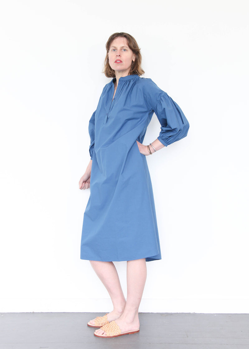 Balloon Sleeve Dress - Blue