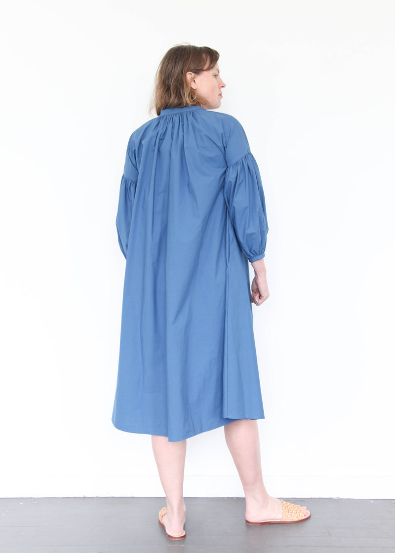 Balloon Sleeve Dress - Blue