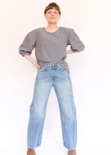Lucinda Shirt - Nebbia Check Seersucker