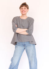 Lucinda Shirt - Nebbia Check Seersucker