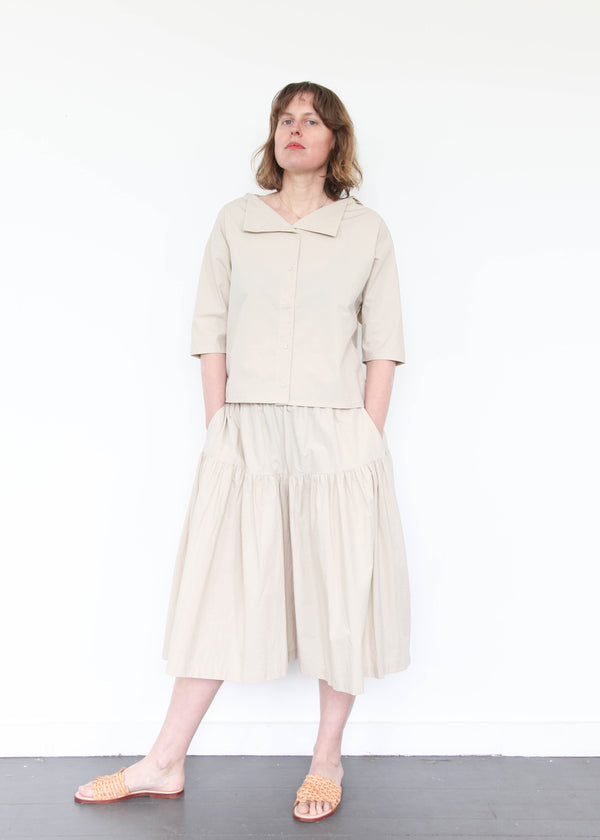 Gathered Culottes - Oyster