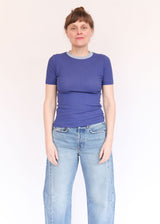 Ringer Tee - Bright Blue/Light Blue