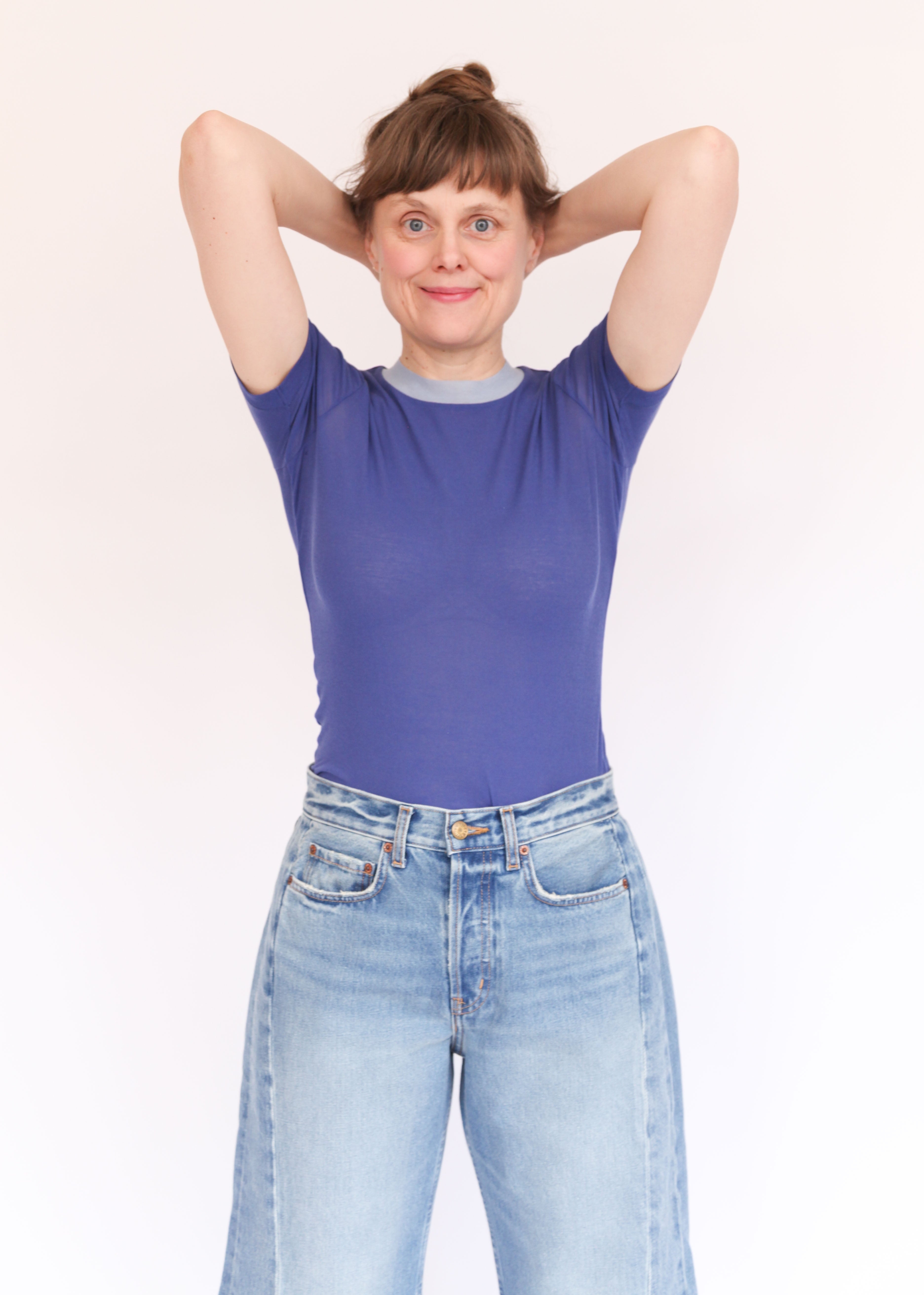 Ringer Tee - Bright Blue/Light Blue – Abigail Rose & Lily Too