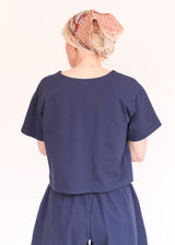 Short Sleeve Crop V-neck - Stargaze