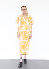 Narrow Kite Dress - Print Gold