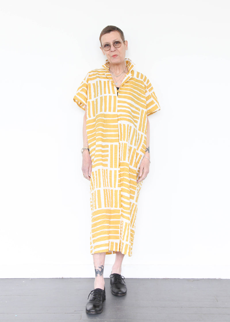 Narrow Kite Dress - Print Gold