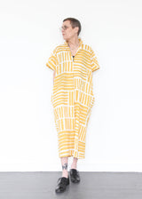 Narrow Kite Dress - Print Gold