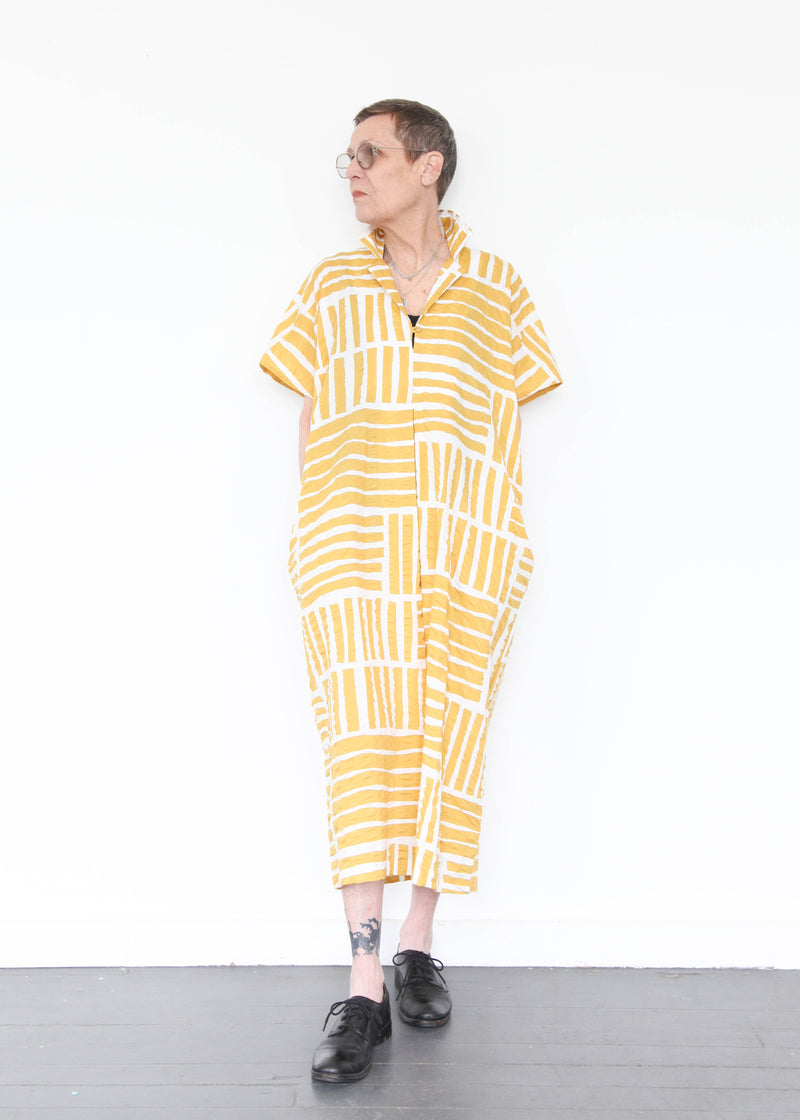 Narrow Kite Dress - Print Gold