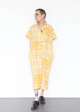 Narrow Kite Dress - Print Gold